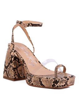 London Rag - Animal Print Brown Heels