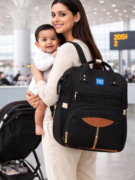 Mee Mee Black Premium Hospital Bag Multipocket Maternity & Travel Bag (0-6 Months)