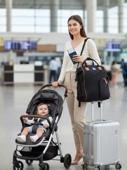 Mee Mee - Black Premium Hospital Bag Multipocket Maternity & Travel Bag (0-6 Months)