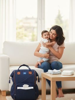 Mee Mee - Blue Premium Hospital Bag Multipocket Maternity & Travel Bag (0-6 Months)