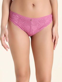 Zivame - Pink Bridal Boudoir Low Rise Full Coverage Bikini Panty