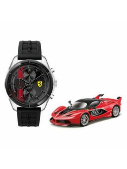 Scuderia Ferrari - Speed racer Large Car Set Multifunction Black Round Dial MensWatch - 0870060