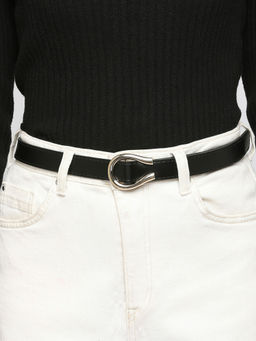 Twenty Dresses by Nykaa Fashion - Black Solid Classic Party Belt