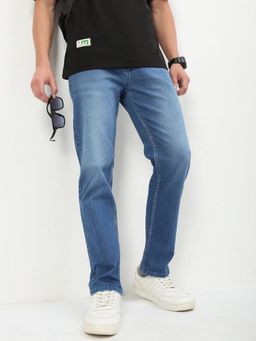 SHOWOFFFF - Men Blue Solid Straight Fit Jeans