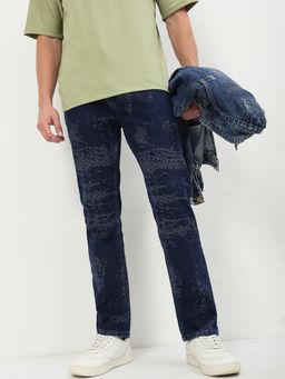SHOWOFF - Men Blue Straight Fit Jeans