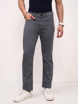 SHOWOFFFF - Men Grey Straight Fit Jeans