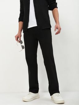 SHOWOFF - Men Black Solid Trouser