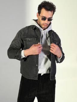 SHOWOFF - Edition Men's Solid Black Denim Jacket