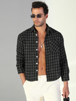 SHOWOFF - Edition Men's Checked Black Shacket