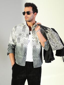 SHOWOFF - Edition Men's Chevron White Shacket