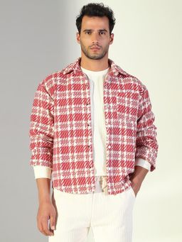 SHOWOFFFF - Edition Men's Checked Red Shacket