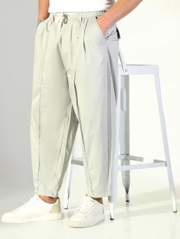 SHOWOFF - Men Grey Solid Korean Trouser