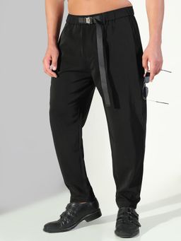 SHOWOFFFF - Men Black Solid Trouser
