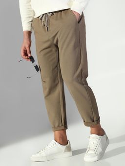 SHOWOFFFF - Men Olive Solid Korean Trouser