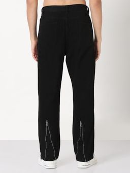 SHOWOFF - Mens Black Straight Fit Jeans