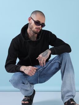 SHOWOFF - Edition Men's Black Solid Full Sleeves Hoodie