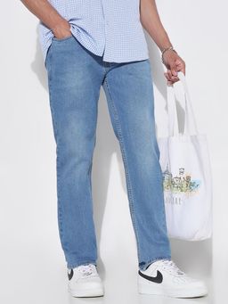 SHOWOFFFF - Edition Men's Blue Solid Slim Fit Jeans