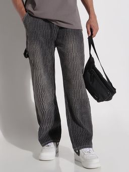 SHOWOFF - Edition Men's Grey Solid Straight Fit Denim Jeans