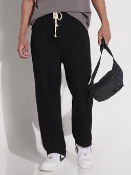 SHOWOFF - Edition Men's Black Solid Straight Fit Denim Jeans