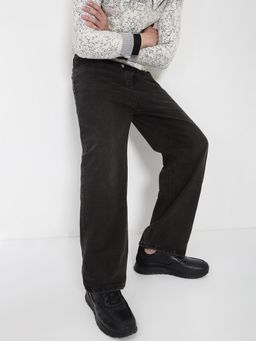 SHOWOFF - Edition Men's Black Solid Straight Fit Jeans