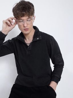 SHOWOFFFF - Edition Men's Charcoal High Neck Sweatshirt