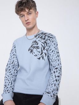 SHOWOFFFF - Edition Men's Blue Printed Sweatshirt