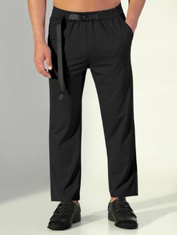 SHOWOFF - Edition Mens Black Straight Fit Korean Trouser