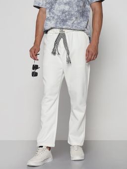 SHOWOFF - Edition Mens White Relaxed Fit Trouser
