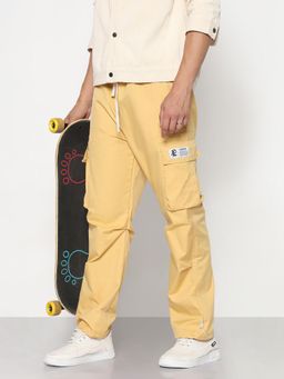 SHOWOFF - Edition Mens Yellow Straight Fit Cargos