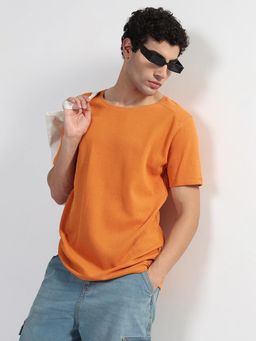 SHOWOFF - Edition Mens Orange Regular Fit T-Shirt