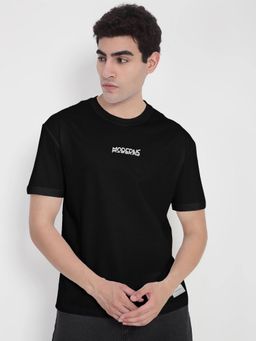SHOWOFFFF - Edition Mens Typography Printed Black Regular Fit T-Shirt