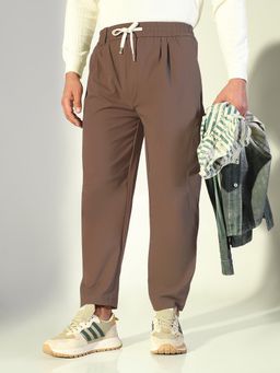 SHOWOFF - Edition Mens Brown Relaxed Fit Korean Trouser