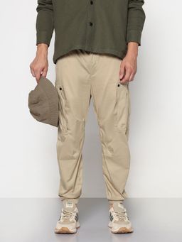 SHOWOFF - Edition Mens Khaki Relaxed Fit Cargos