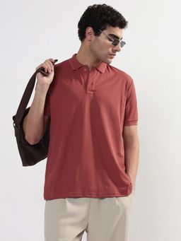 SHOWOFF - Edition Mens Peach Polo Collar Regular Fit T-Shirt