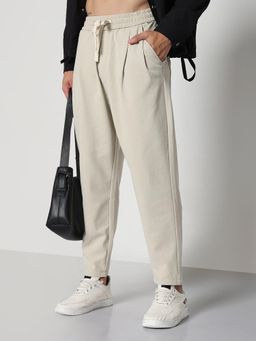 SHOWOFF - Edition Mens Cream Relaxed Fit Trouser