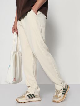 SHOWOFF - Edition Mens Cream Relaxed Fit Trouser
