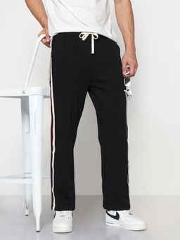 SHOWOFF - Edition Mens Black Straight Fit Trouser