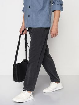 SHOWOFF - Edition Mens Black Relaxed Fit Trouser