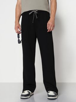 SHOWOFFFF - Edition Mens Black Straight Fit Trouser