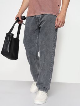 SHOWOFFFF - Men Grey Straight Fit Jeans