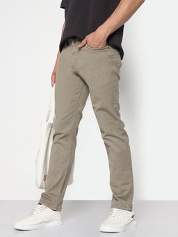 SHOWOFFFF - Men Khaki Slim Fit Jeans