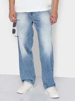SHOWOFF - Men Blue Relaxed Fit Jeans