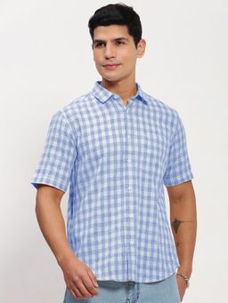 SHOWOFF - Men Blue Checks Shirt