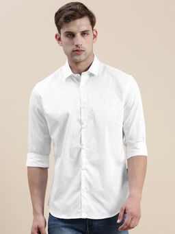 SHOWOFF - Men White Printed Shirt