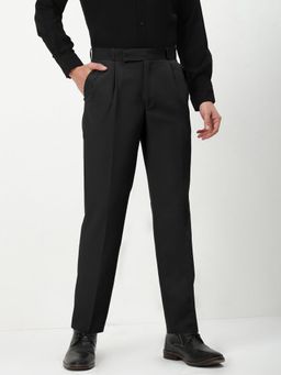 SHOWOFF - Men'S Black Slim Fit Formal Trouser