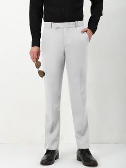 SHOWOFF - Men'S White Slim Fit Formal Trouser