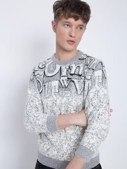 SHOWOFF - Men's Grey Printed Sweatshirt