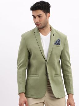 SHOWOFF - Men Green Solid Blazer