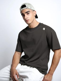 SHOWOFF - Men Grey Short Sleeves Round Neck Relaxed Fit T-shirt