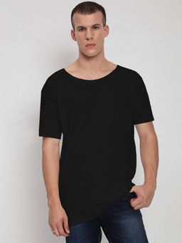 SHOWOFF - Men Black Short Sleeves Round Neck Regular Fit T-shirt